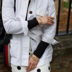 Christian Dior Gold-Plated Chain Link Bracelet with CD Clasp, 1980s