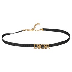 Christian Dior Gold-Plated  Ribbon J'Adore Choker Necklace