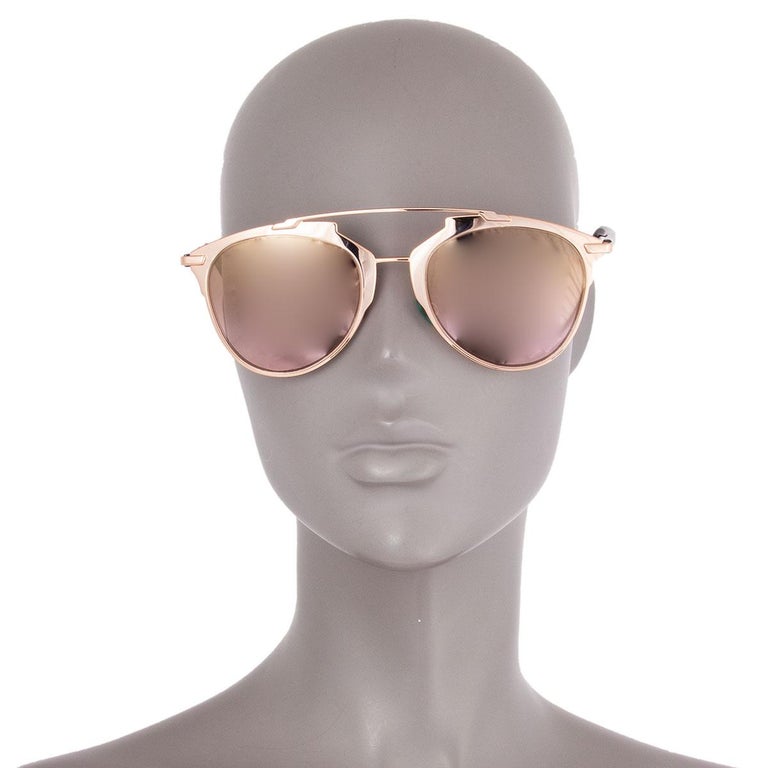 CHRISTIAN DIOR gold REFLECTED Sunglasses mirrored pink  display picture 2