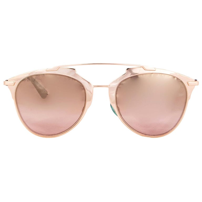 CHRISTIAN DIOR gold REFLECTED Sunglasses mirrored pink Lenses 321/0R at  1stDibs | dior mirror sunglasses, dior reflected sunglasses, dior mirrored  sunglasses