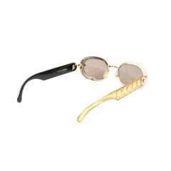 Christian Dior gold round sunglasses MOD. Carla