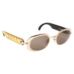 Christian Dior gold round sunglasses MOD. Carla 