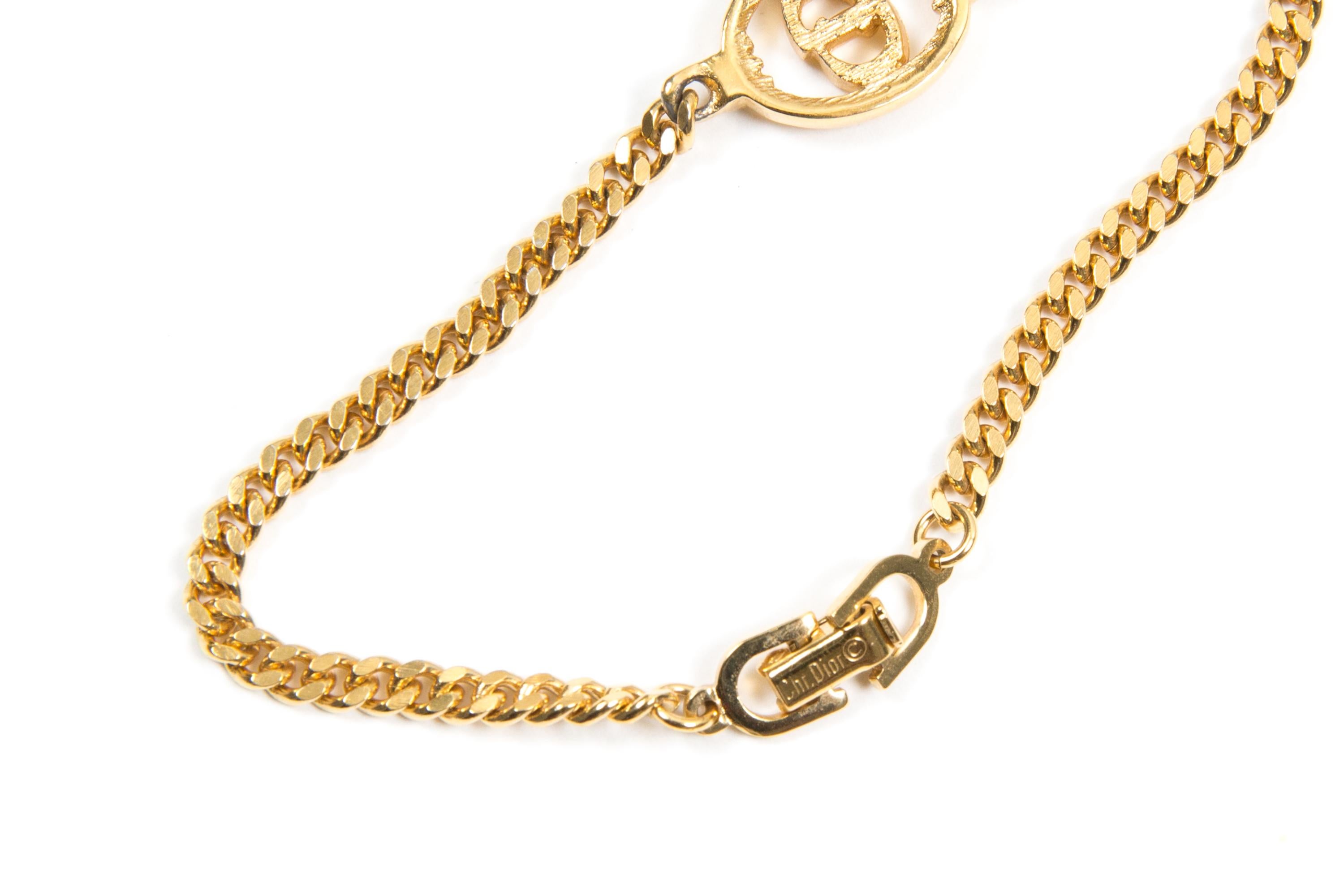 Christian Dior Gold-Tone Bracelet In Good Condition For Sale In Paris, FR