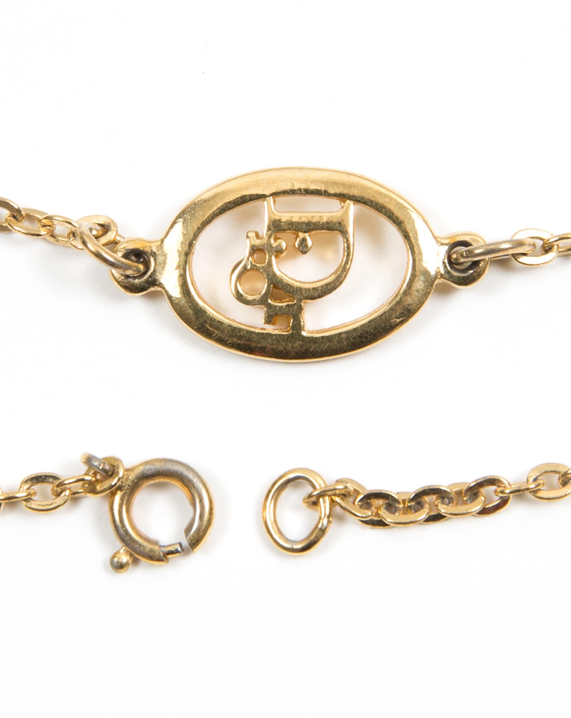Women's Christian Dior Gold-Tone Bracelet For Sale