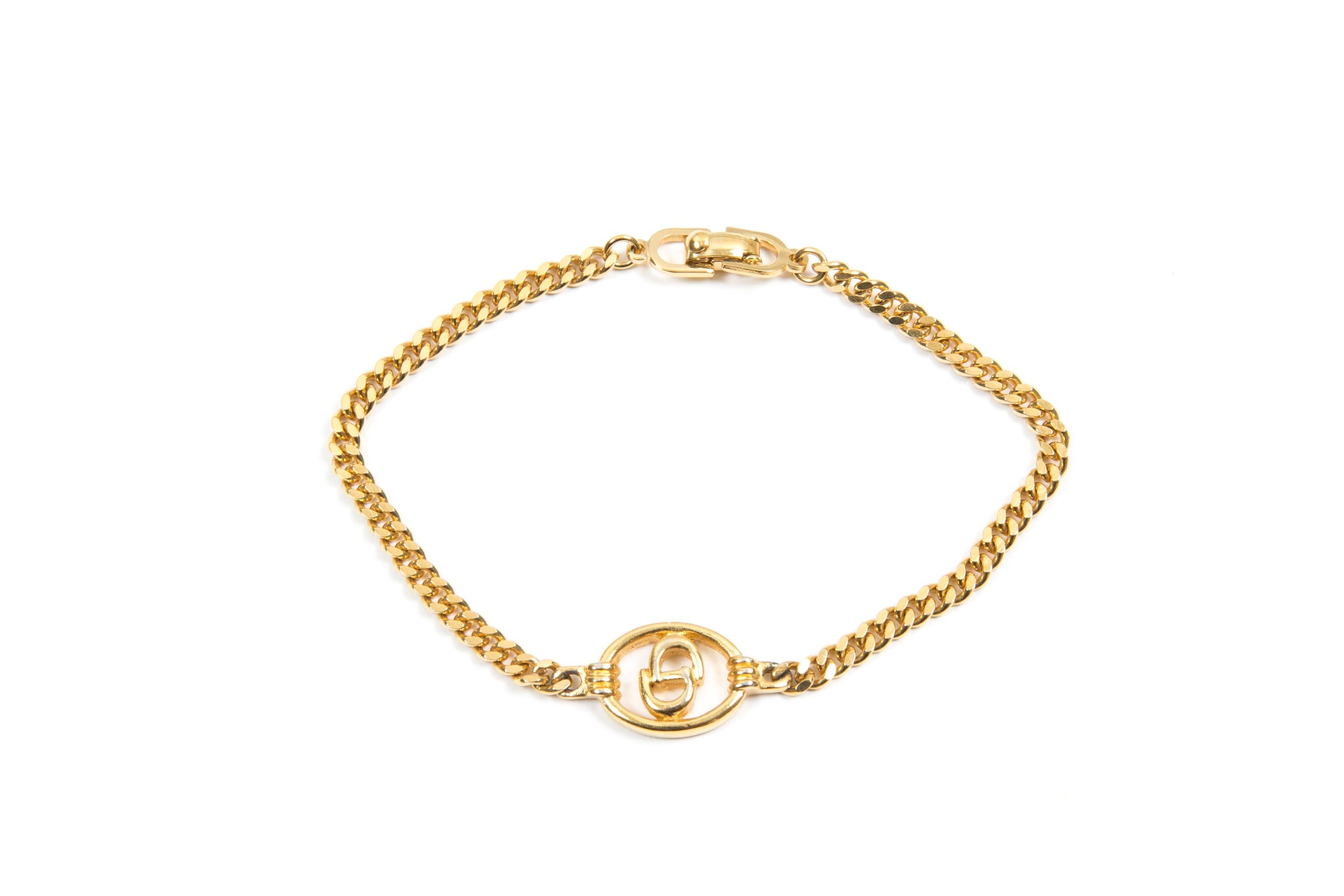Christian Dior Gold-Tone Bracelet For Sale 1