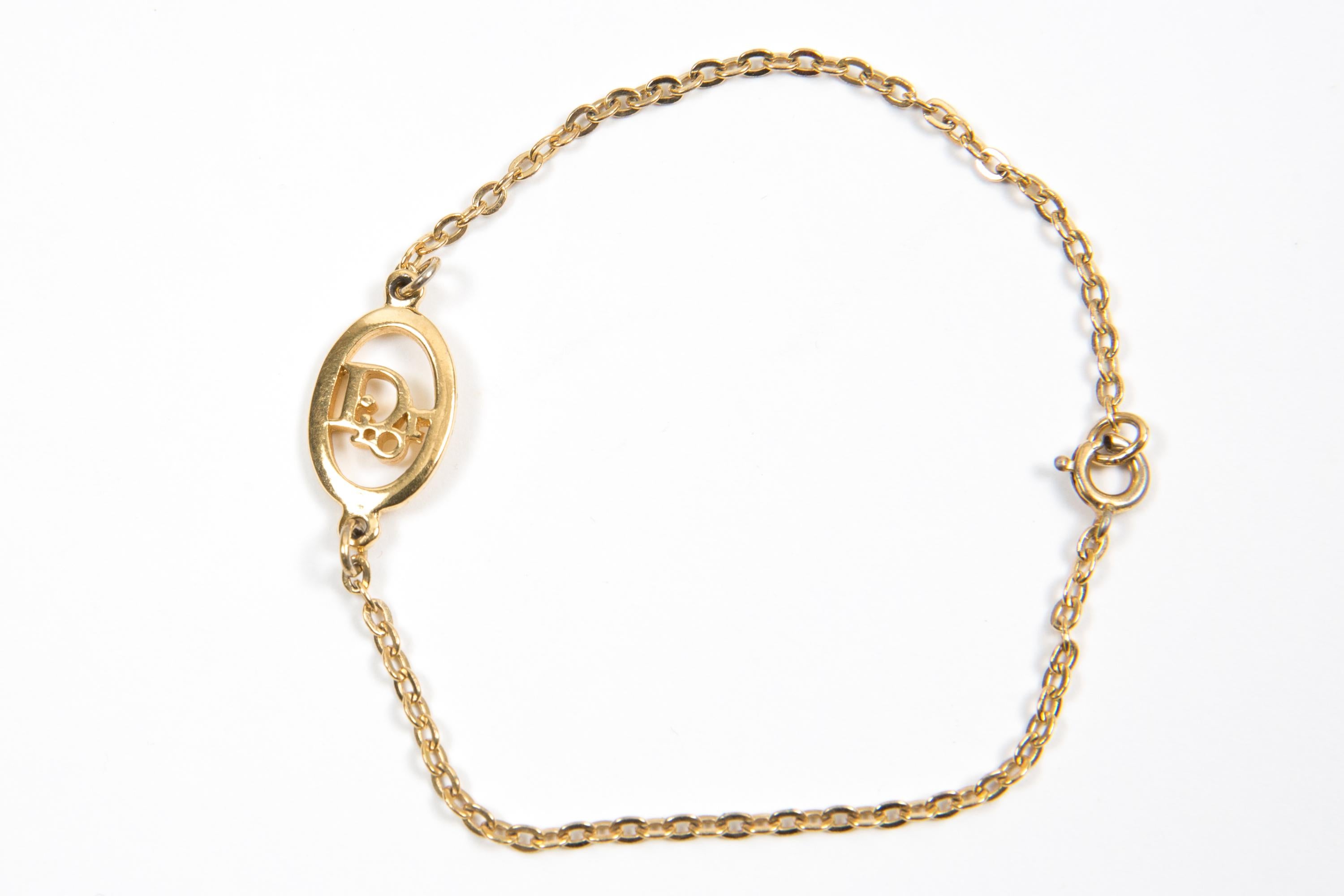 Christian Dior Gold-Tone Bracelet For Sale 1