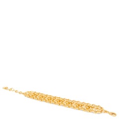 CHRISTIAN DIOR gold tone CD LOGO CHAIN LINK Bracelet
