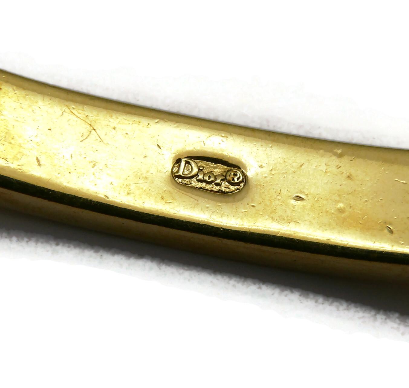 CHRISTIAN DIOR Vintage Gold Tone CHRIS Tag Bracelet For Sale 5