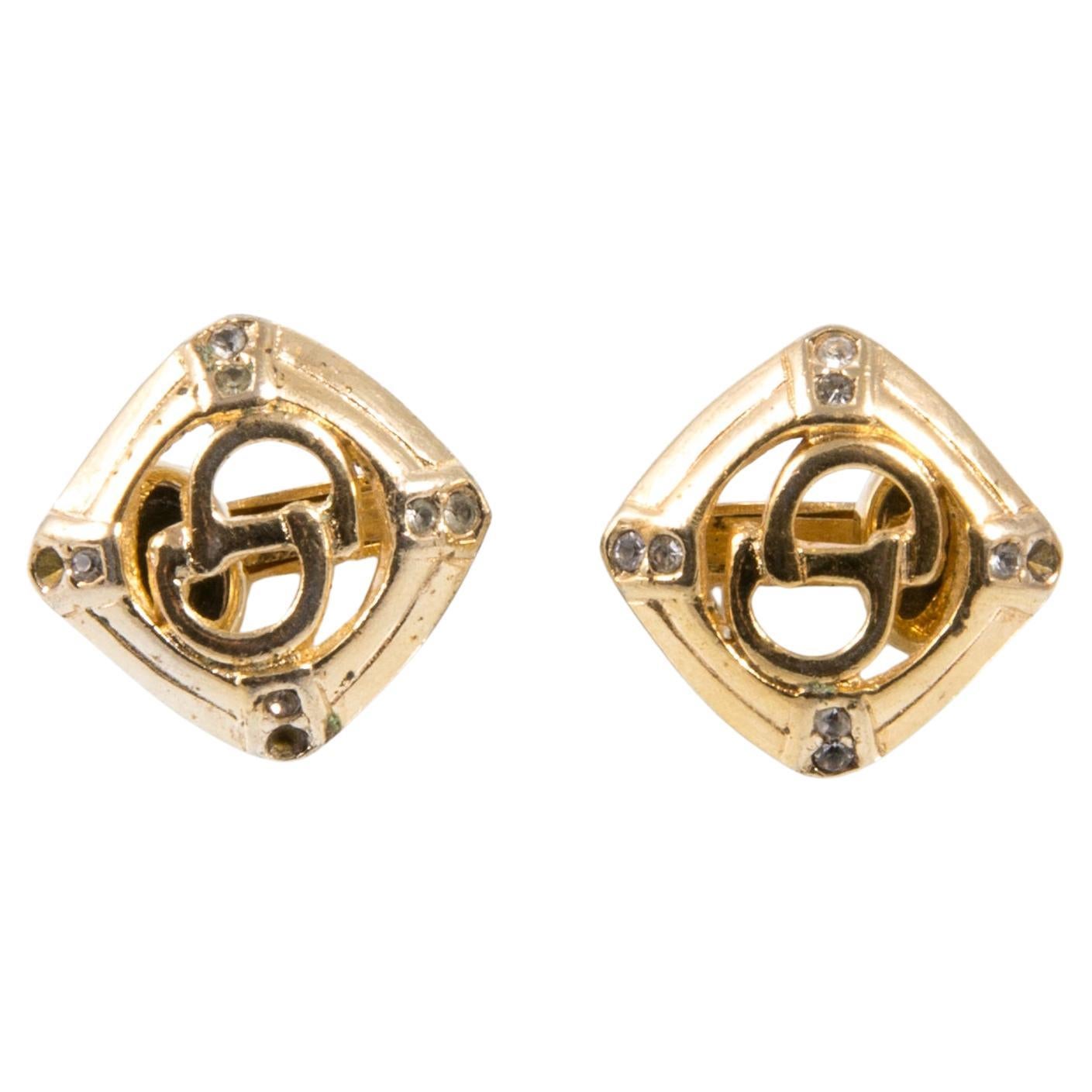 Orecchini a clip in oro di Christian Dior