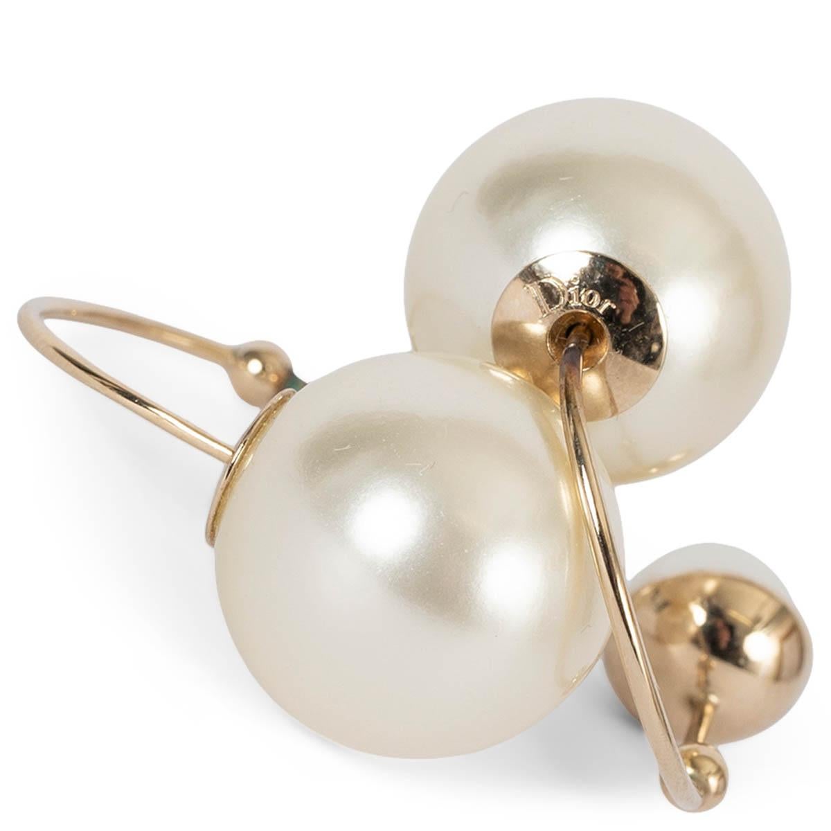Women's CHRISTIAN DIOR gold-tone cream PEARL ULTRADIOR Earrings