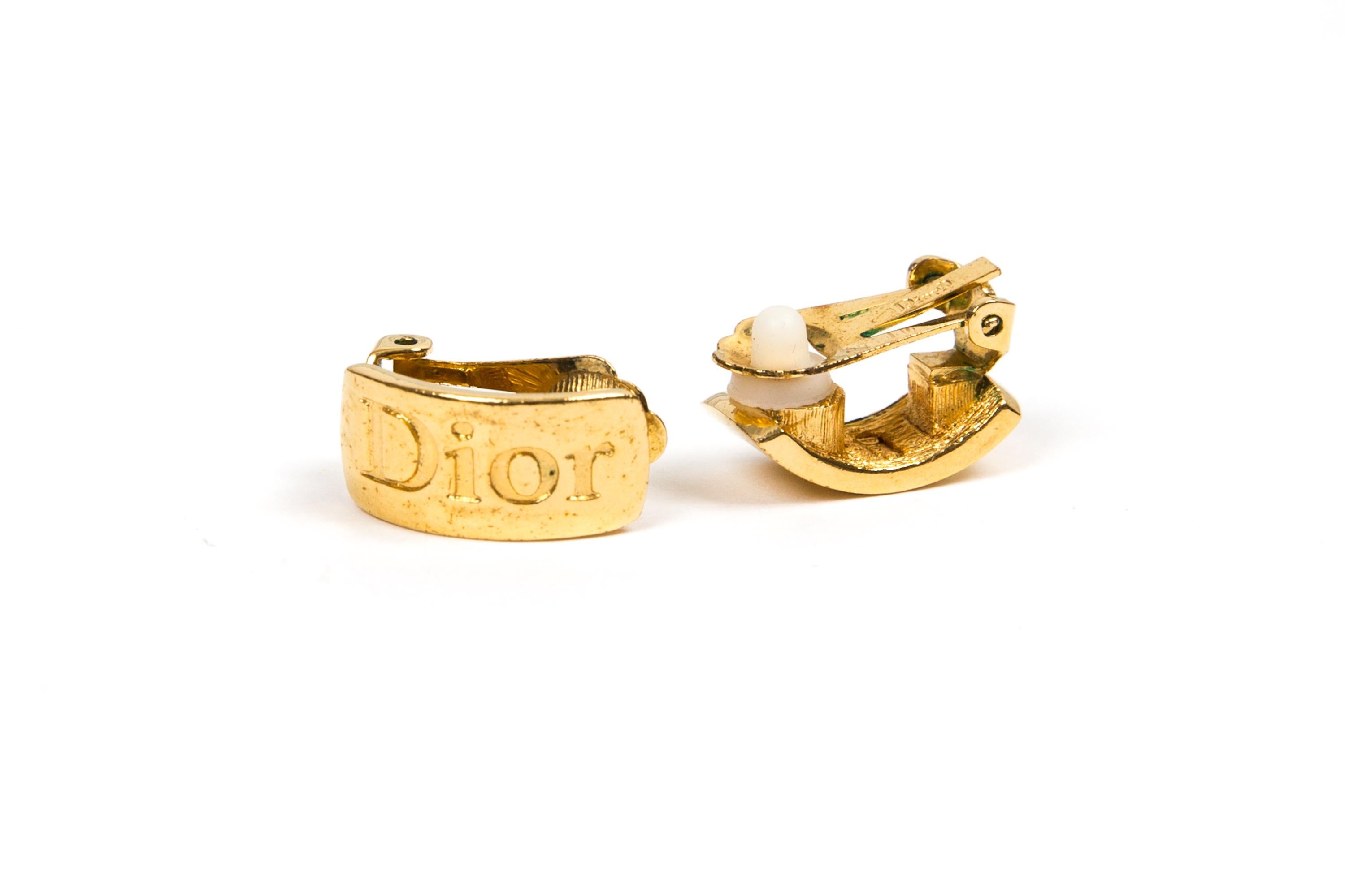 Christian Dior ton or  Boucles d'oreilles à clip avec 