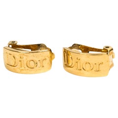 Christian Dior Goldfarbene Goldtöne  Ohrringe 2 x1