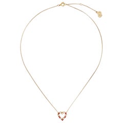 Christian Dior Goldfarbene Herz-Halskette