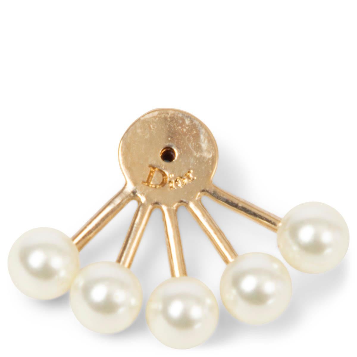 pearl back earrings dior
