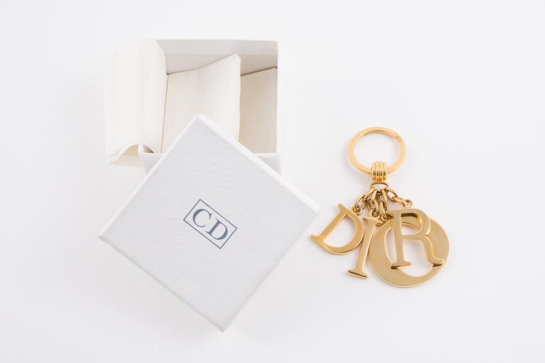 Christian Dior Gold Tone Letters Charms Key Ring at 1stDibs dior
