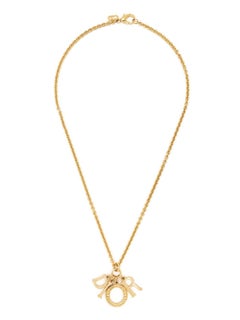 Christian Dior Gold-Tone Logo-Letters Necklace