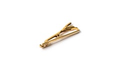 Christian Dior Gold Tone Logo Tie Link
