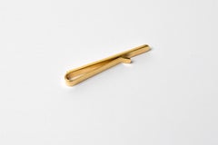 Christian Dior Gold Tone Logo Tie Link