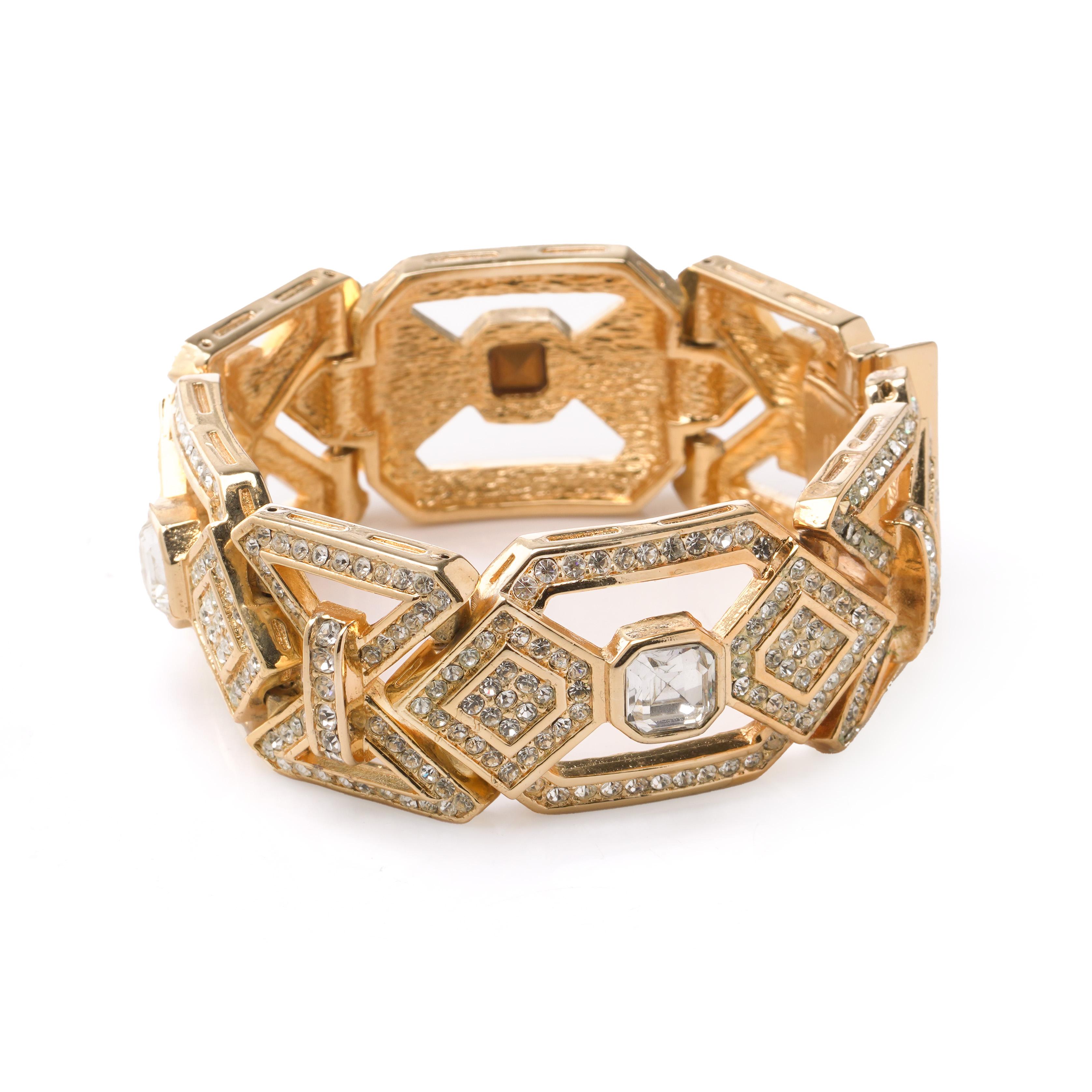 Christian Dior - Bracciale a maglie con tonalità d'oro, circa anni '80 In condizioni buone in vendita a Braintree, GB