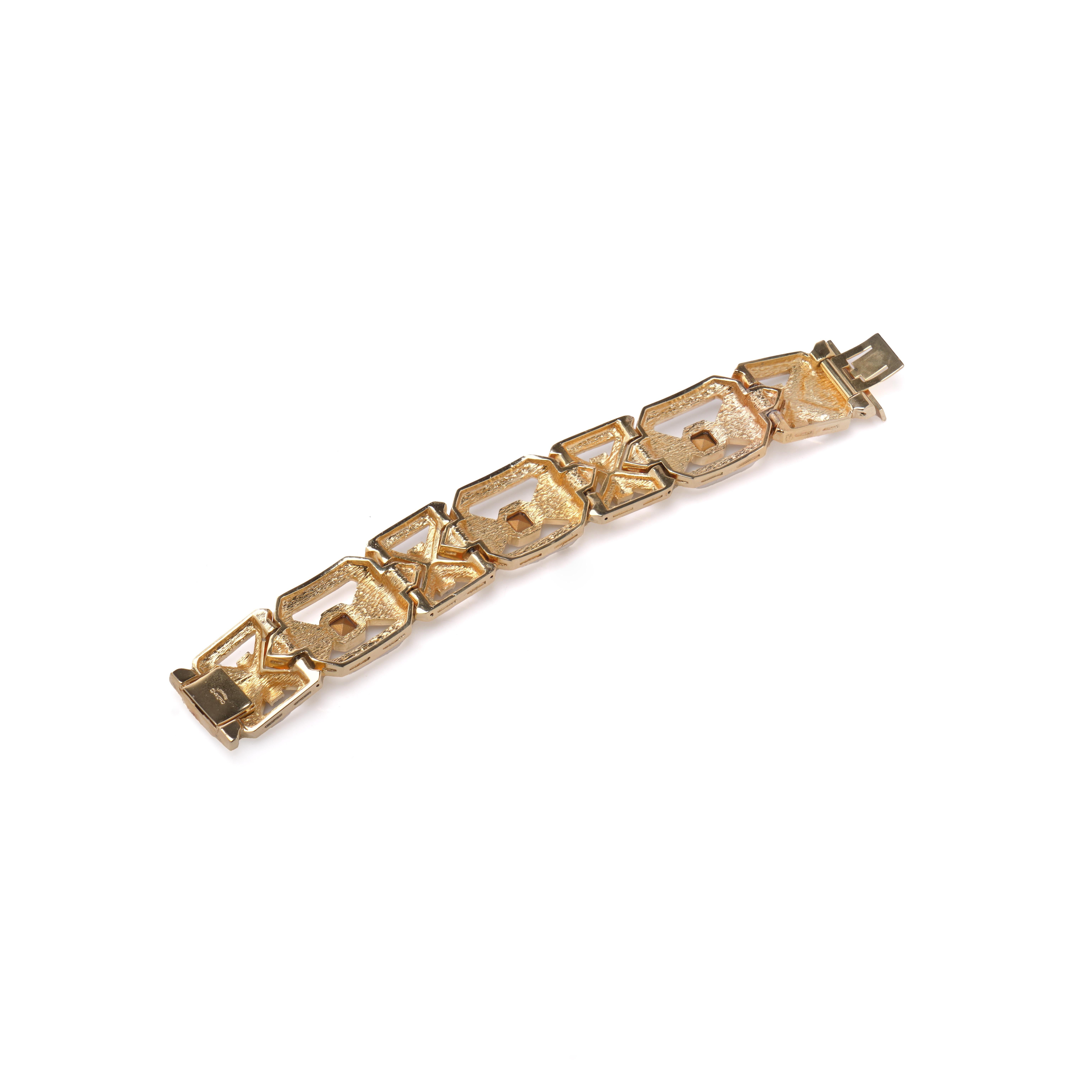 Christian Dior - Bracciale a maglie con tonalità d'oro, circa anni '80 in vendita 1