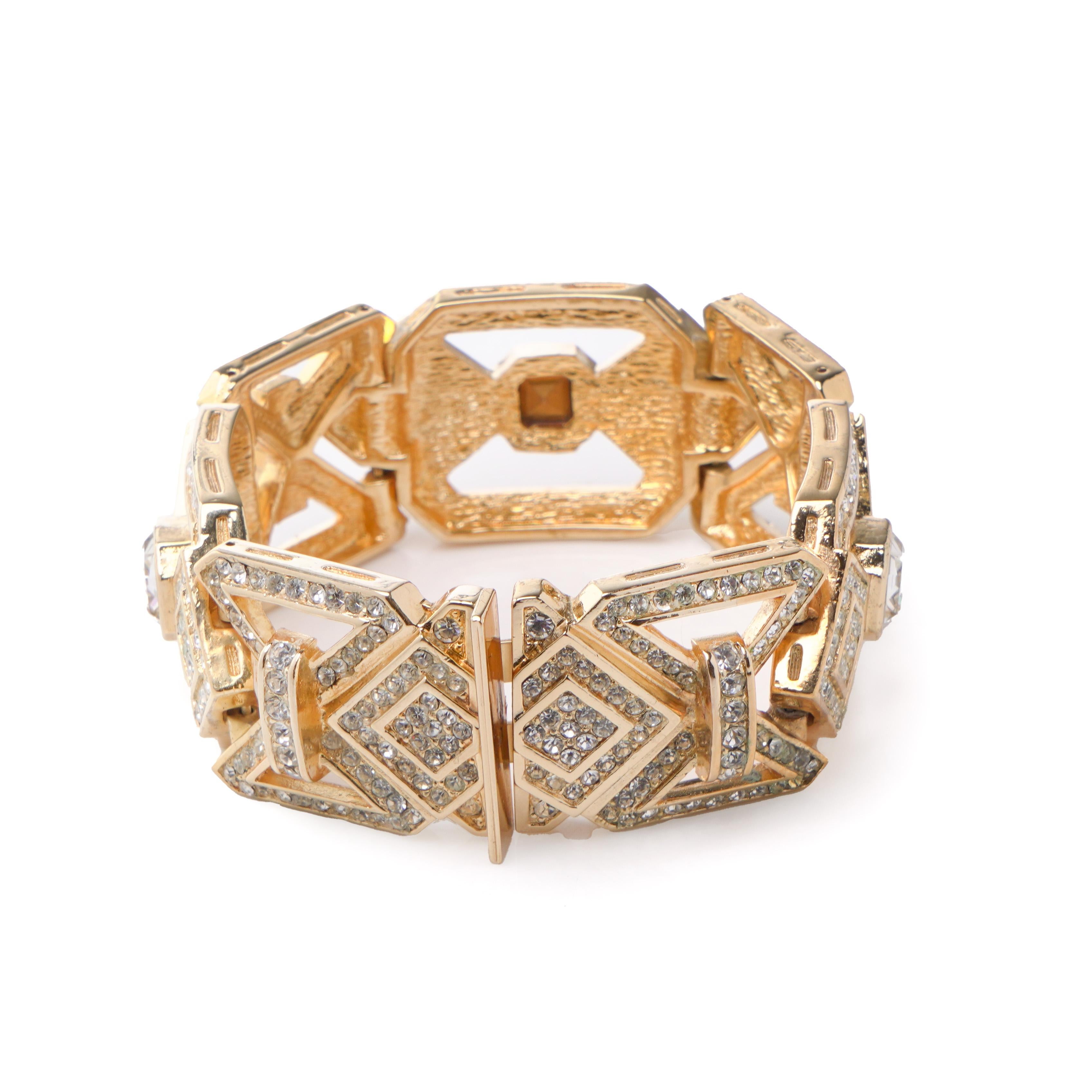 Christian Dior - Bracciale a maglie con tonalità d'oro, circa anni '80 in vendita 2