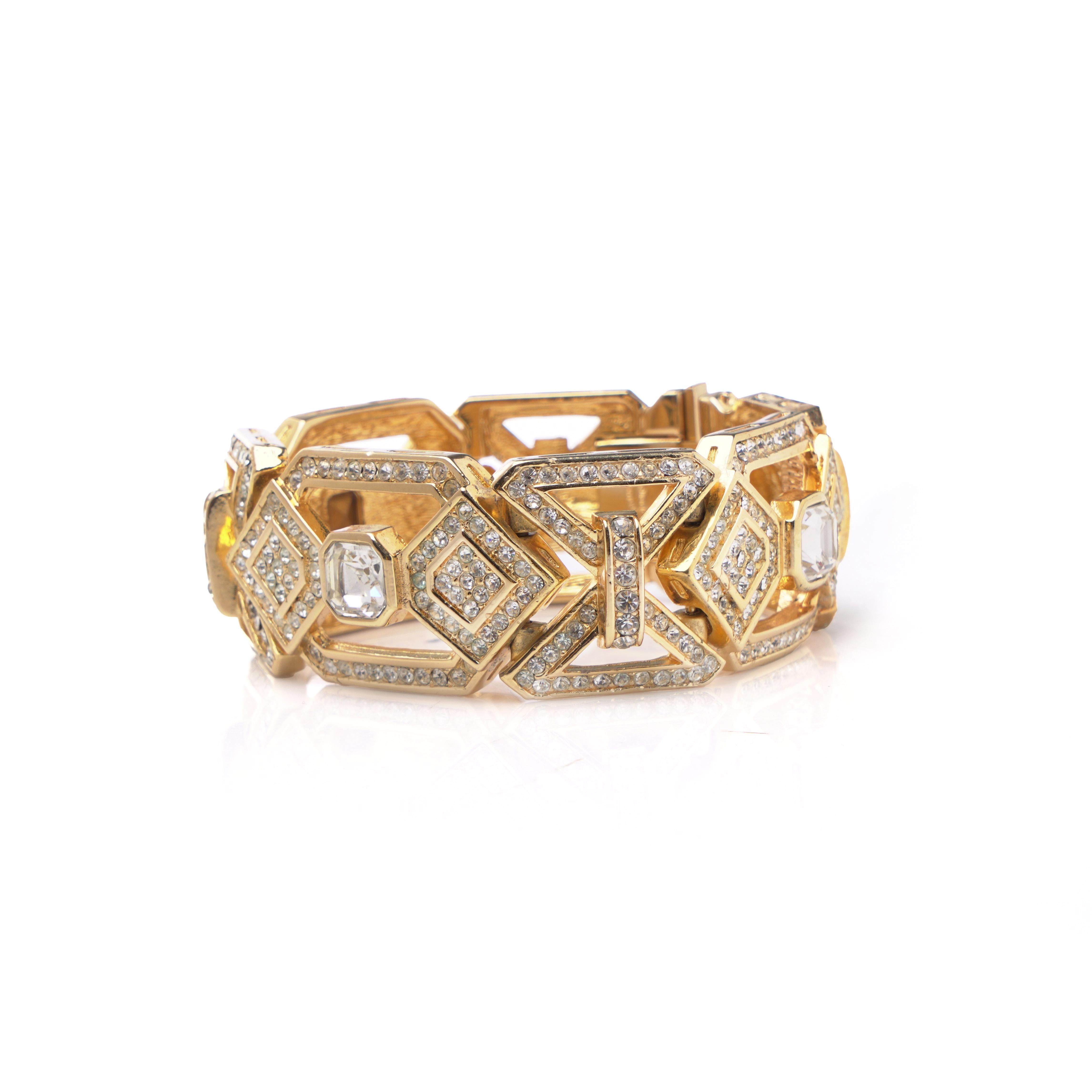 Christian Dior - Bracciale a maglie con tonalità d'oro, circa anni '80 in vendita 3