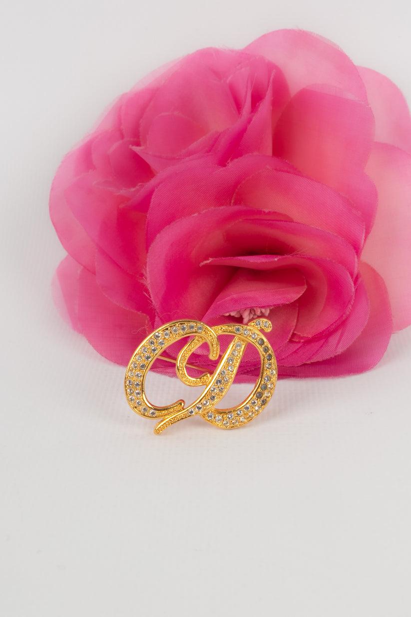 De las mujeres Christian Dior Broche dorado con brillantes en venta