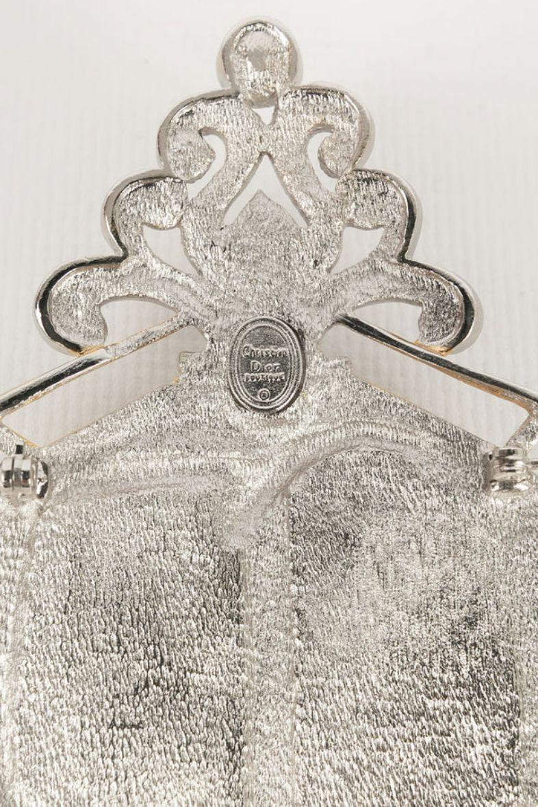 Christian Dior Golden Metal Brooch For Sale 3