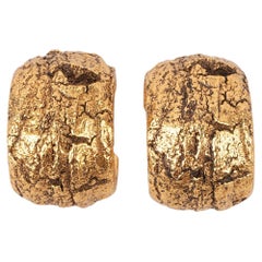 Christian Dior Golden Metal Earrings