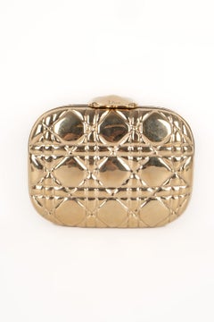 Christian Dior Golden Metal Minaudiere Bag