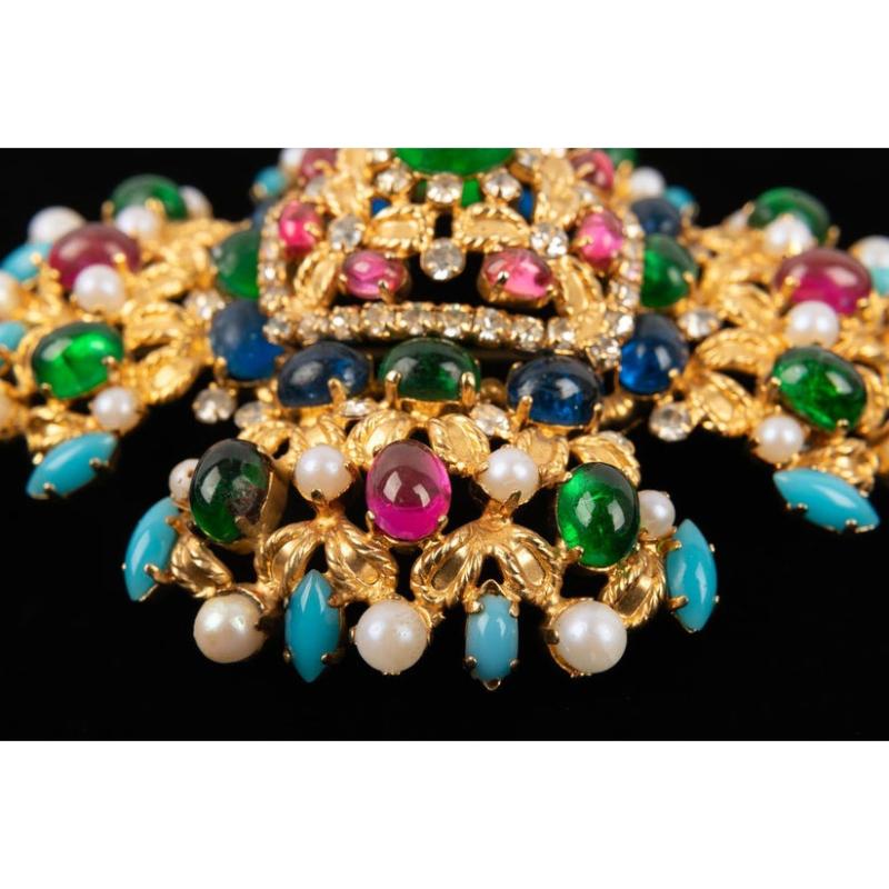 Christian Dior Collana a più file in metallo dorato, 1969 in vendita 4