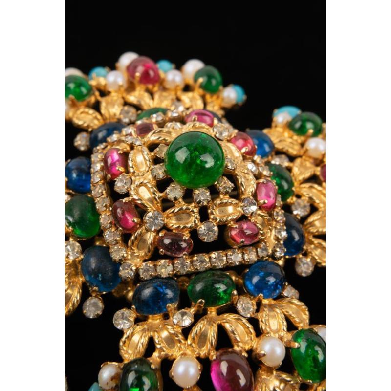 Christian Dior Collana a più file in metallo dorato, 1969 in vendita 5