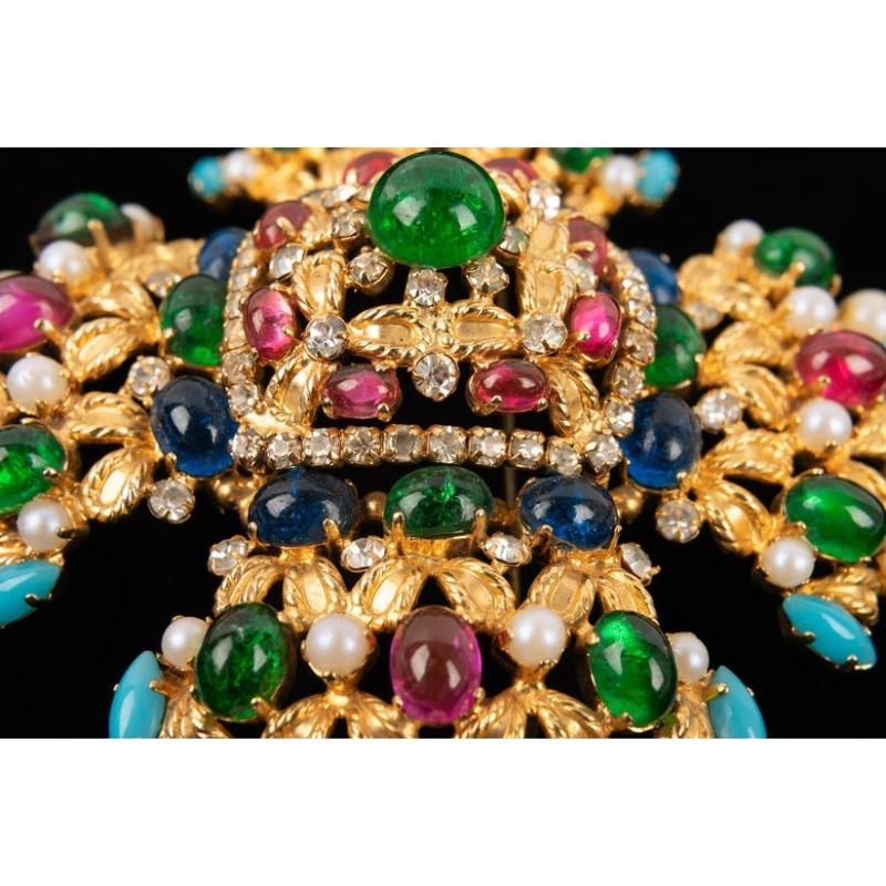 Christian Dior Collana a più file in metallo dorato, 1969 in vendita 6