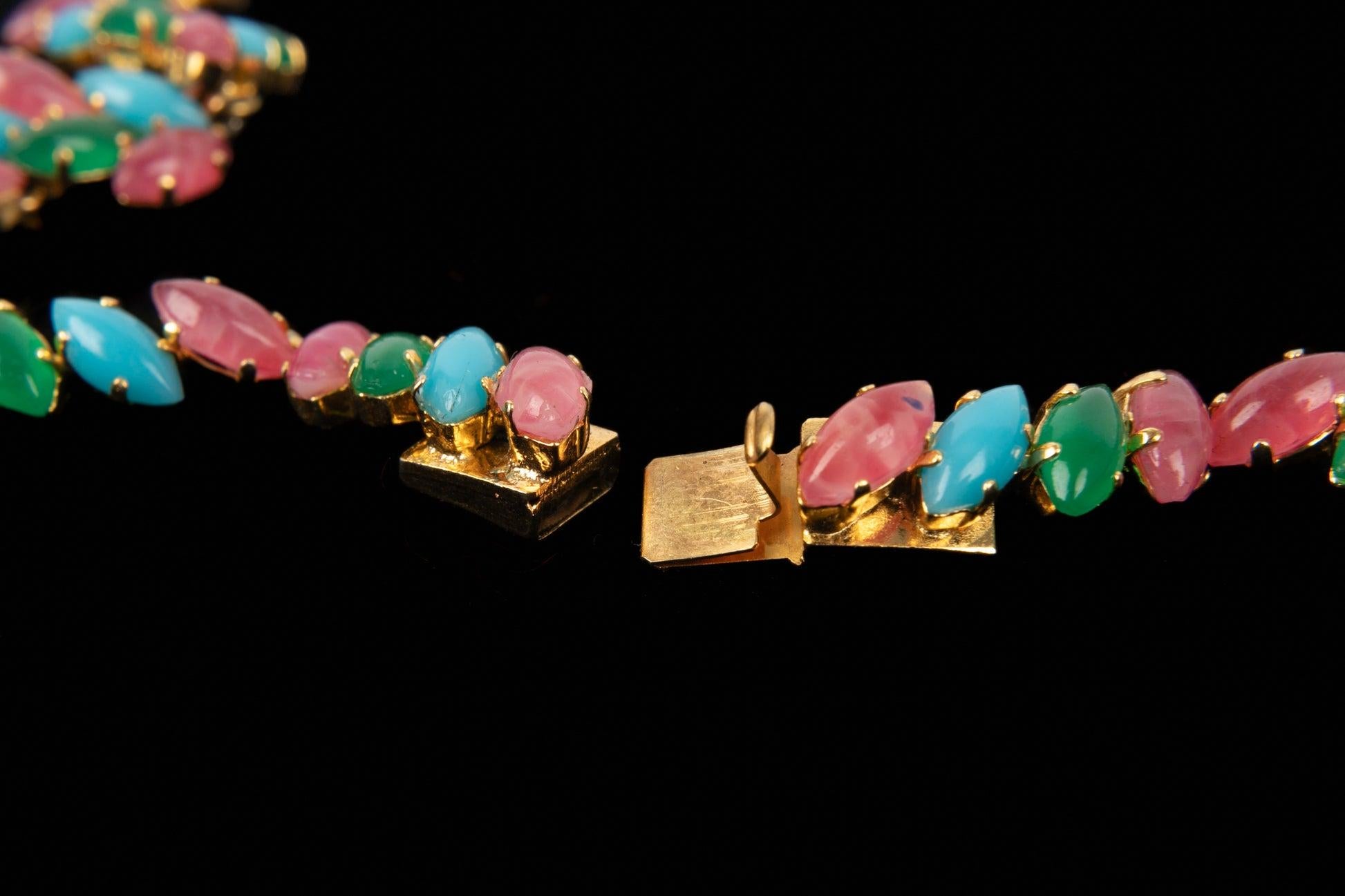 Christian Dior Golden Metal Necklace, 1965 For Sale 2