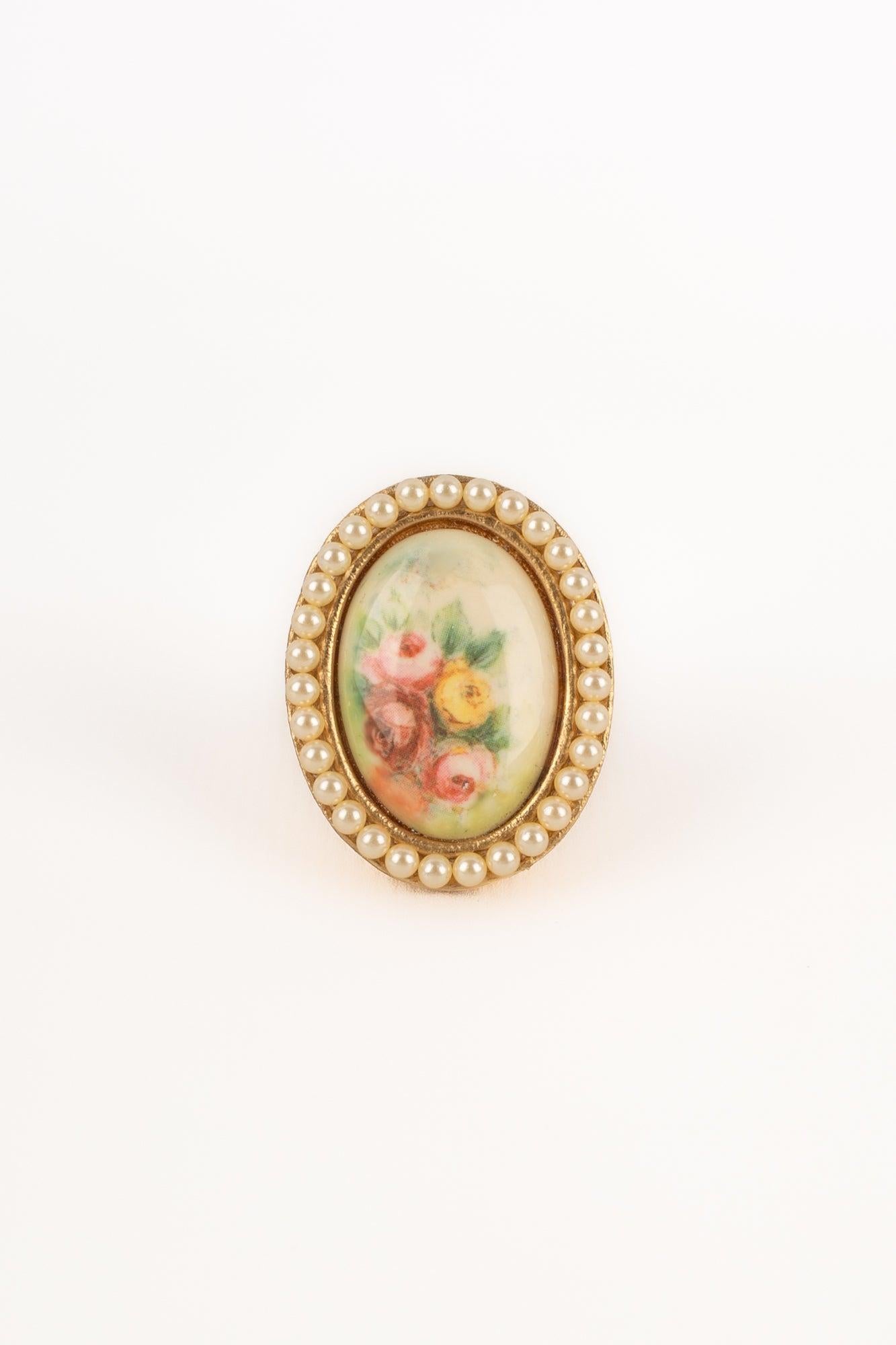 Christian Dior Golden Metal Ring, 2000 In Excellent Condition In SAINT-OUEN-SUR-SEINE, FR