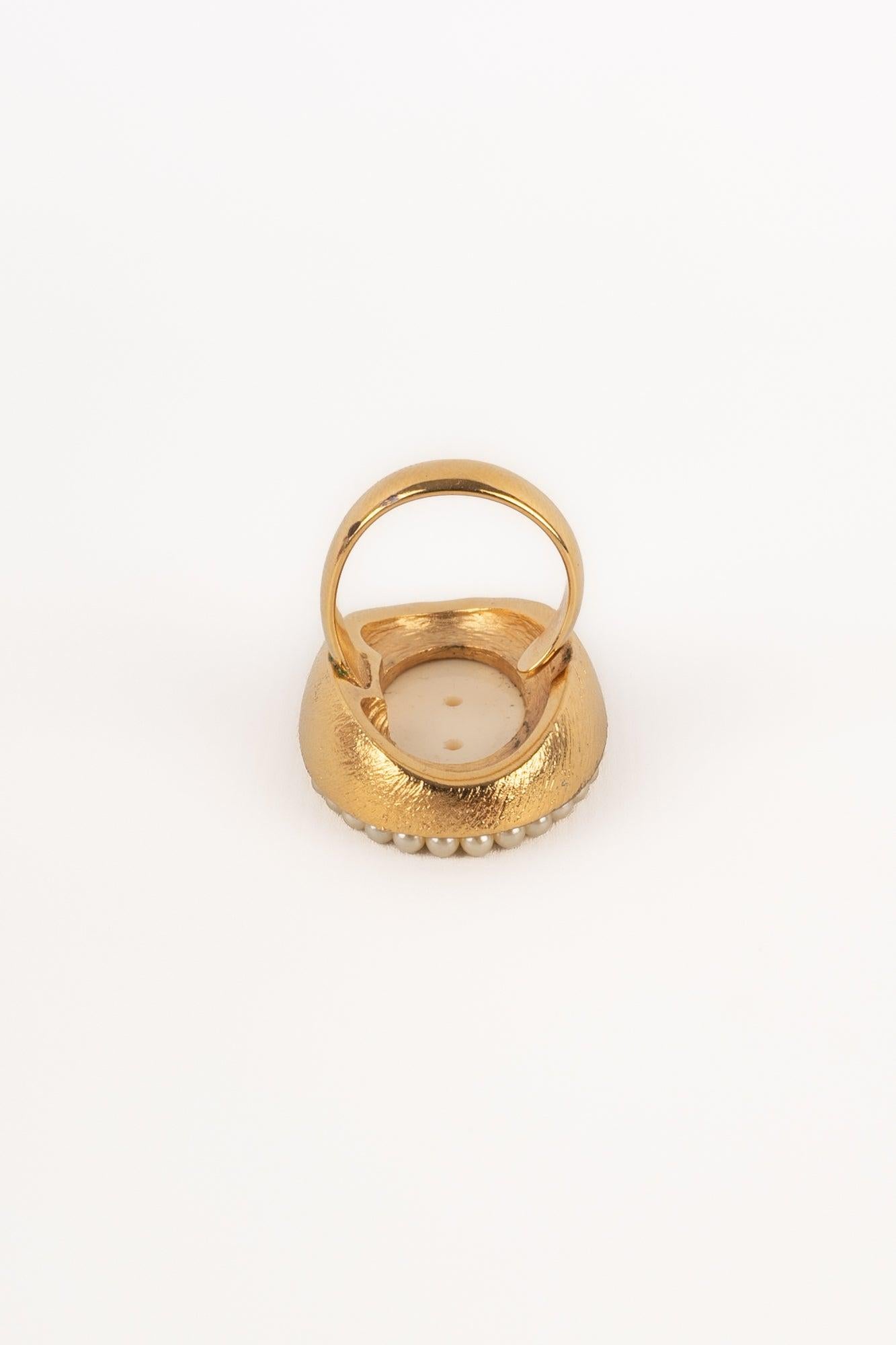 Christian Dior Golden Metal Ring, 2000 1