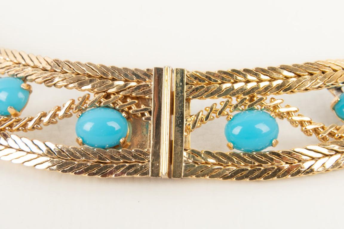 Christian Dior Golden Metal Short Necklace, 1965 For Sale 2