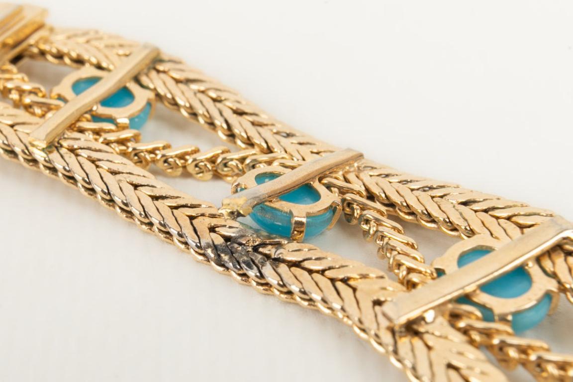 Christian Dior Golden Metal Short Necklace, 1965 For Sale 3