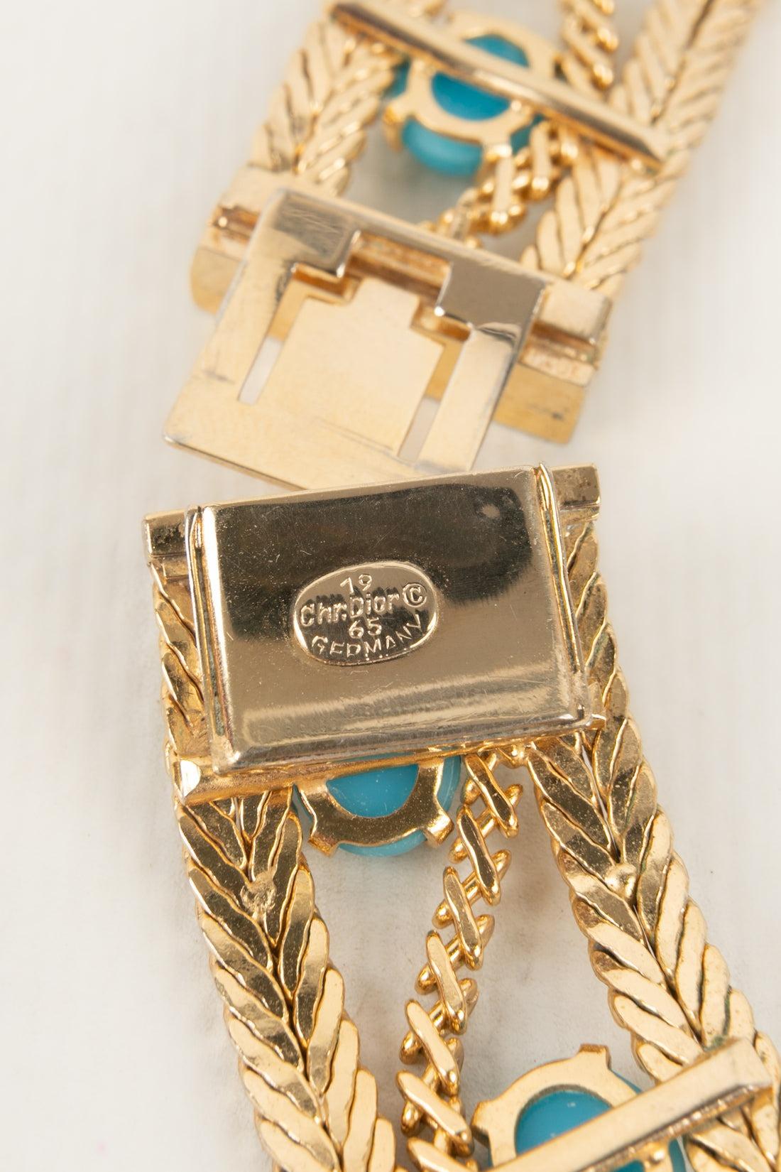 Christian Dior Golden Metal Short Necklace, 1965 For Sale 4