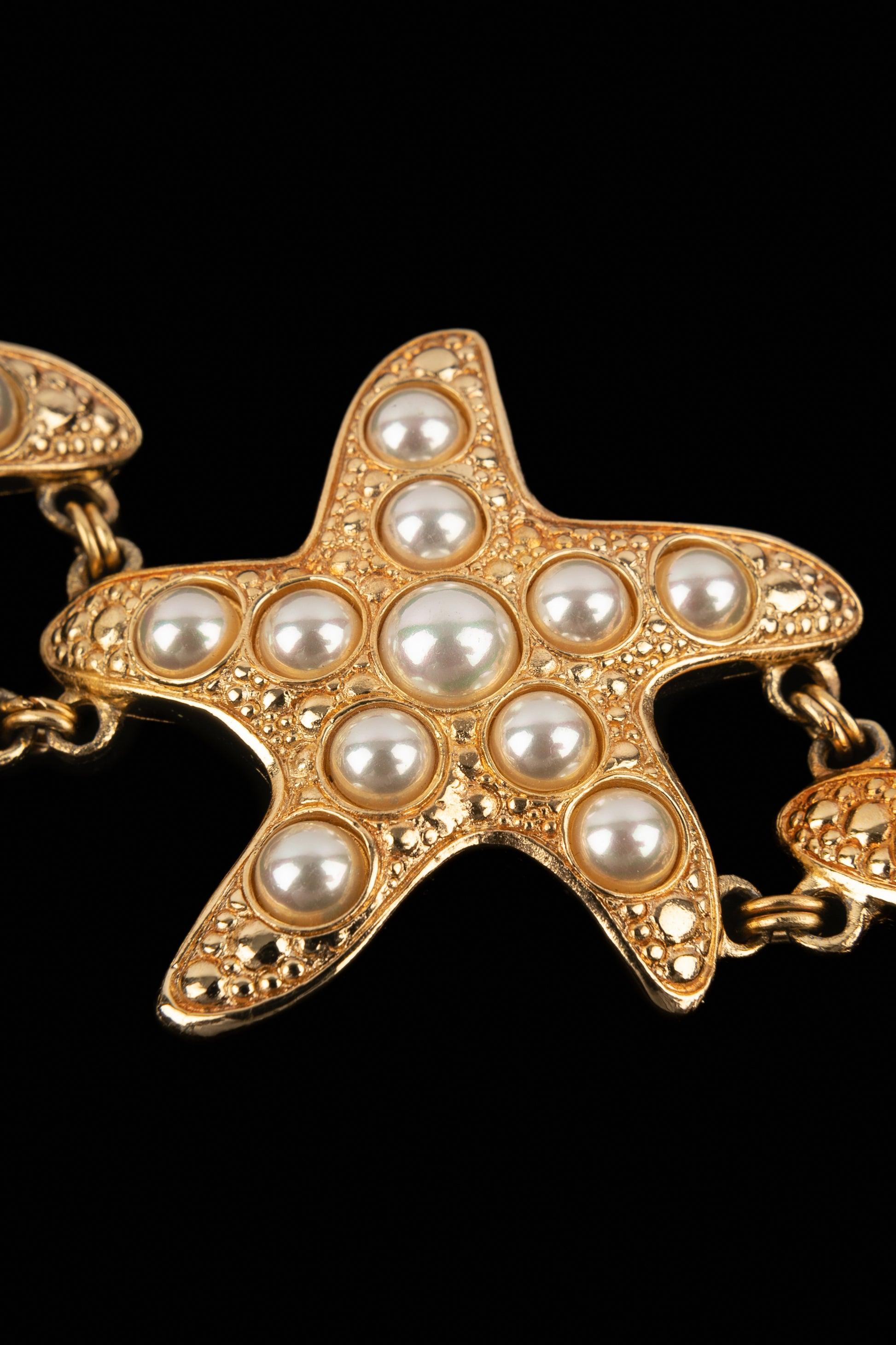 Christian Dior Golden Metal 'Starfish' Bracelet For Sale 1