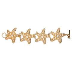 Christian Dior Bracelet Starfish en métal doré