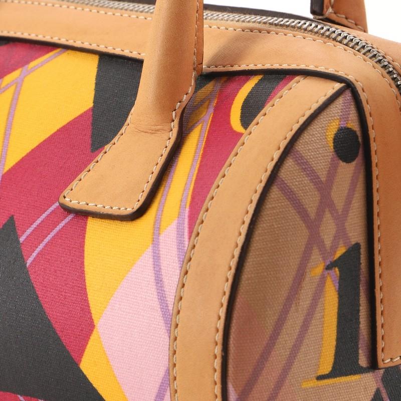 Women's or Men's Christian Dior Golf Barrel Satchel Printed Canvas with Leather Small