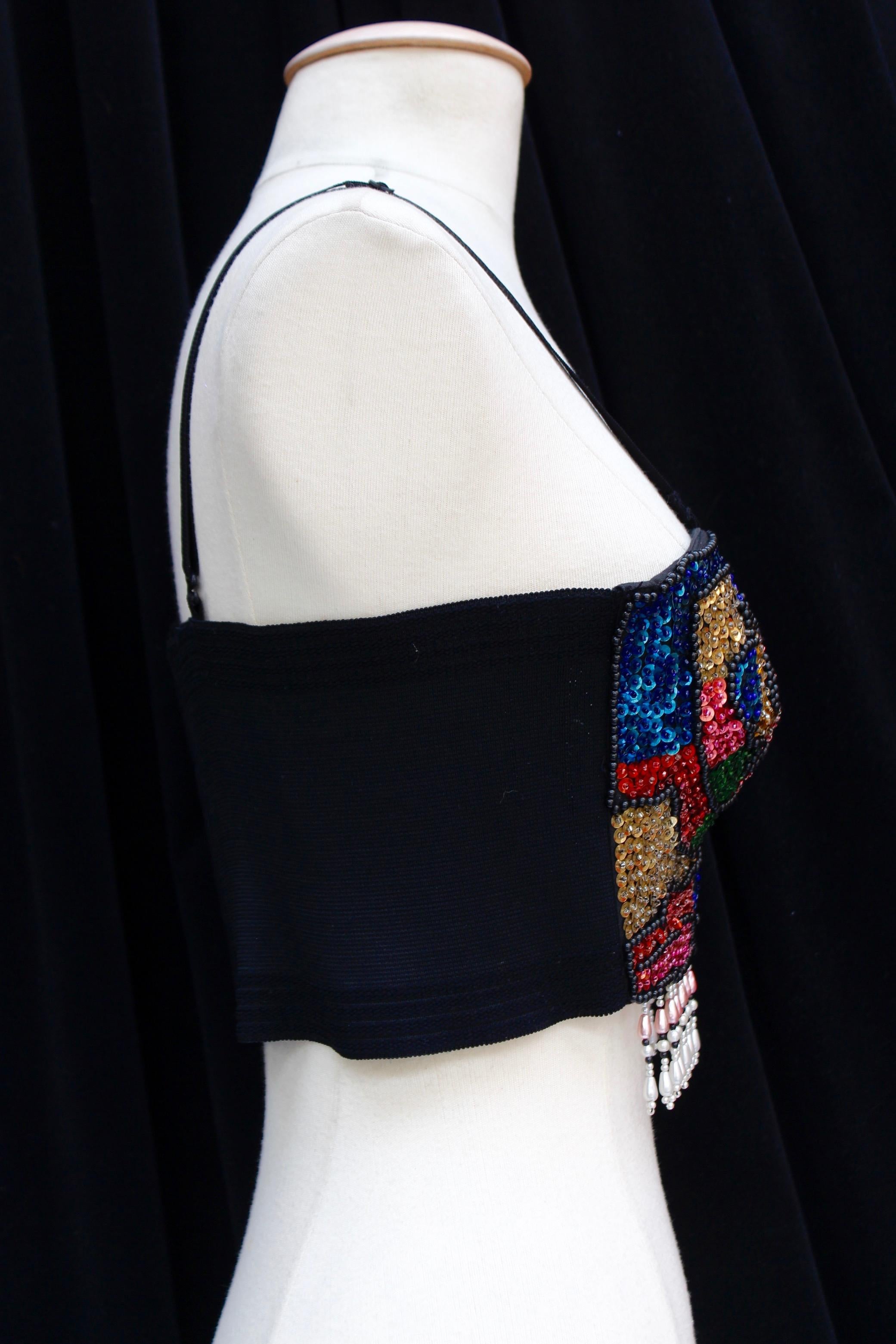multicolor sequin corset