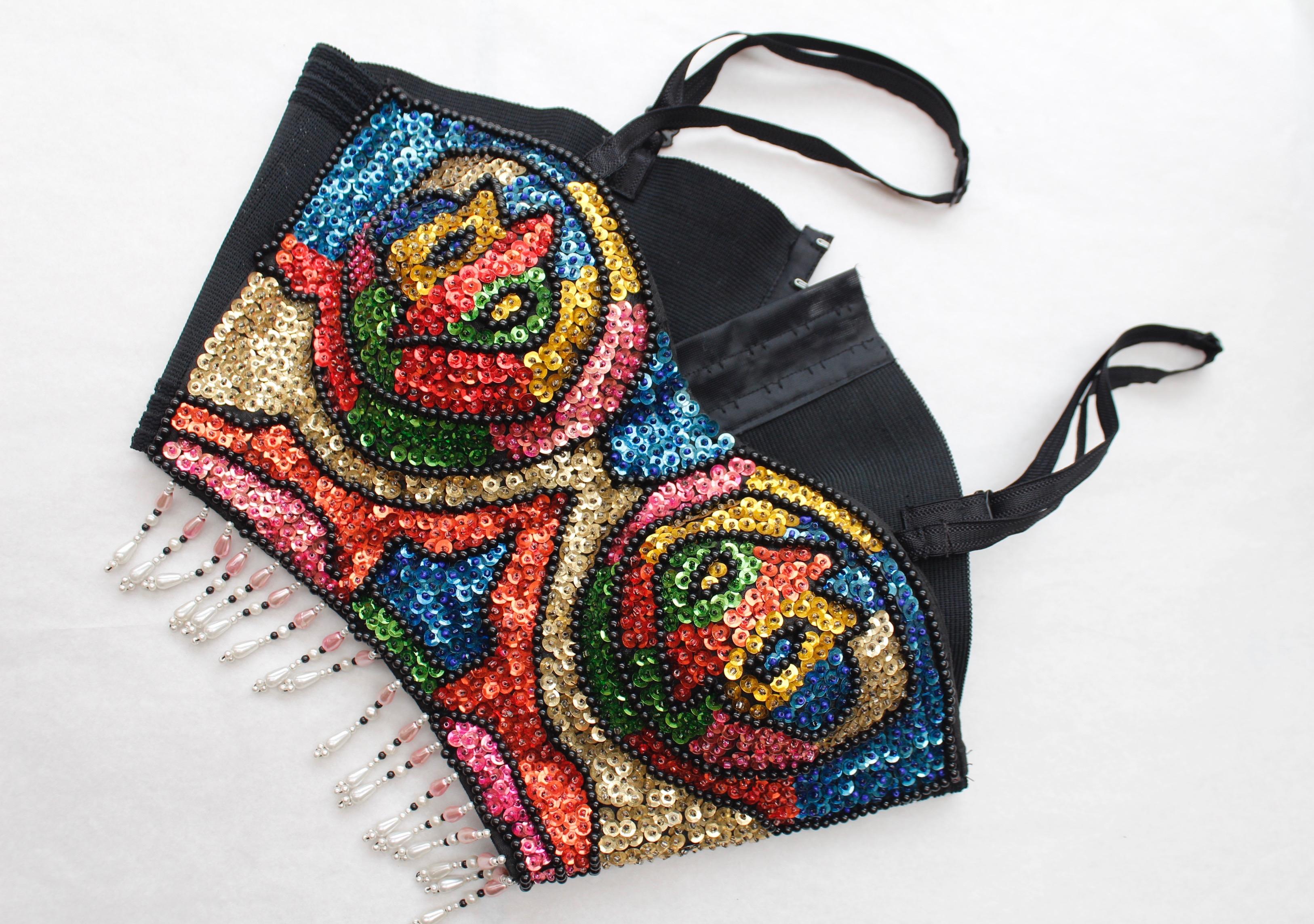 Christian Dior gorgeous bustier with multi color beads and sequins 2
