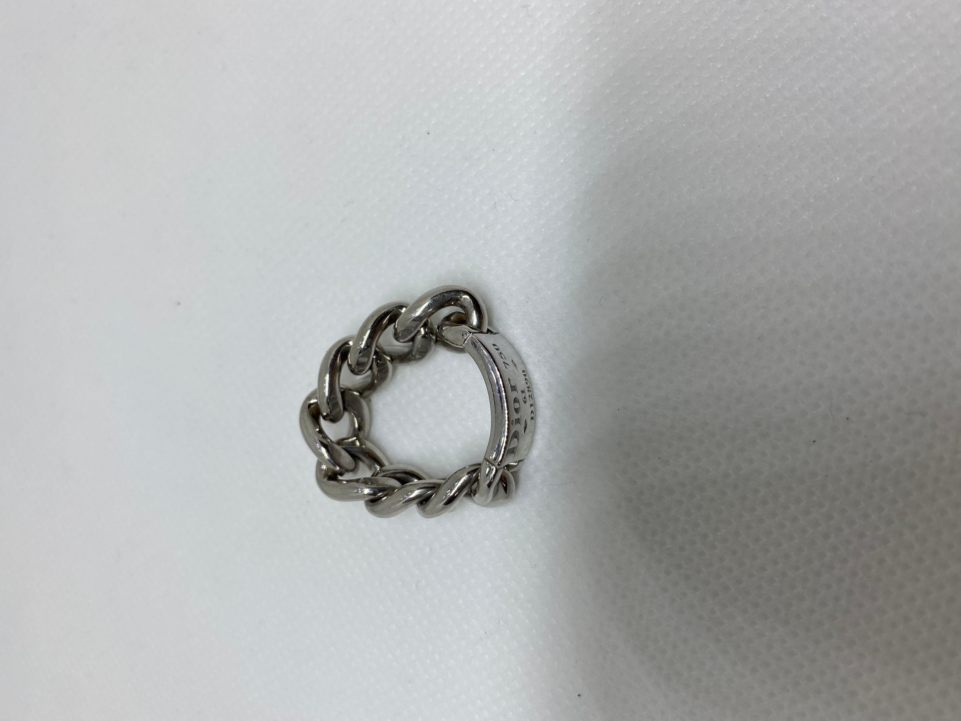 christian dior couture chain link ring