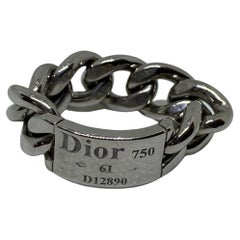 Christian Dior Anello Gourmette a catena in oro bianco 18 carati