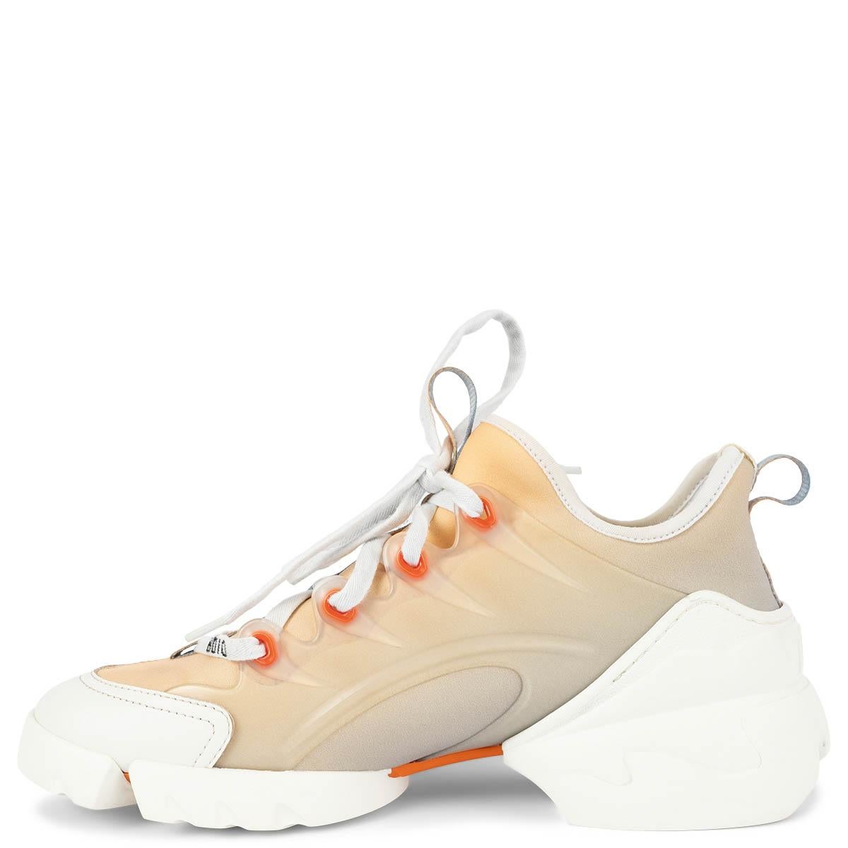 Beige CHRISTIAN DIOR gradient neoprene D-CONNECT Sneakers Shoes 38 For Sale