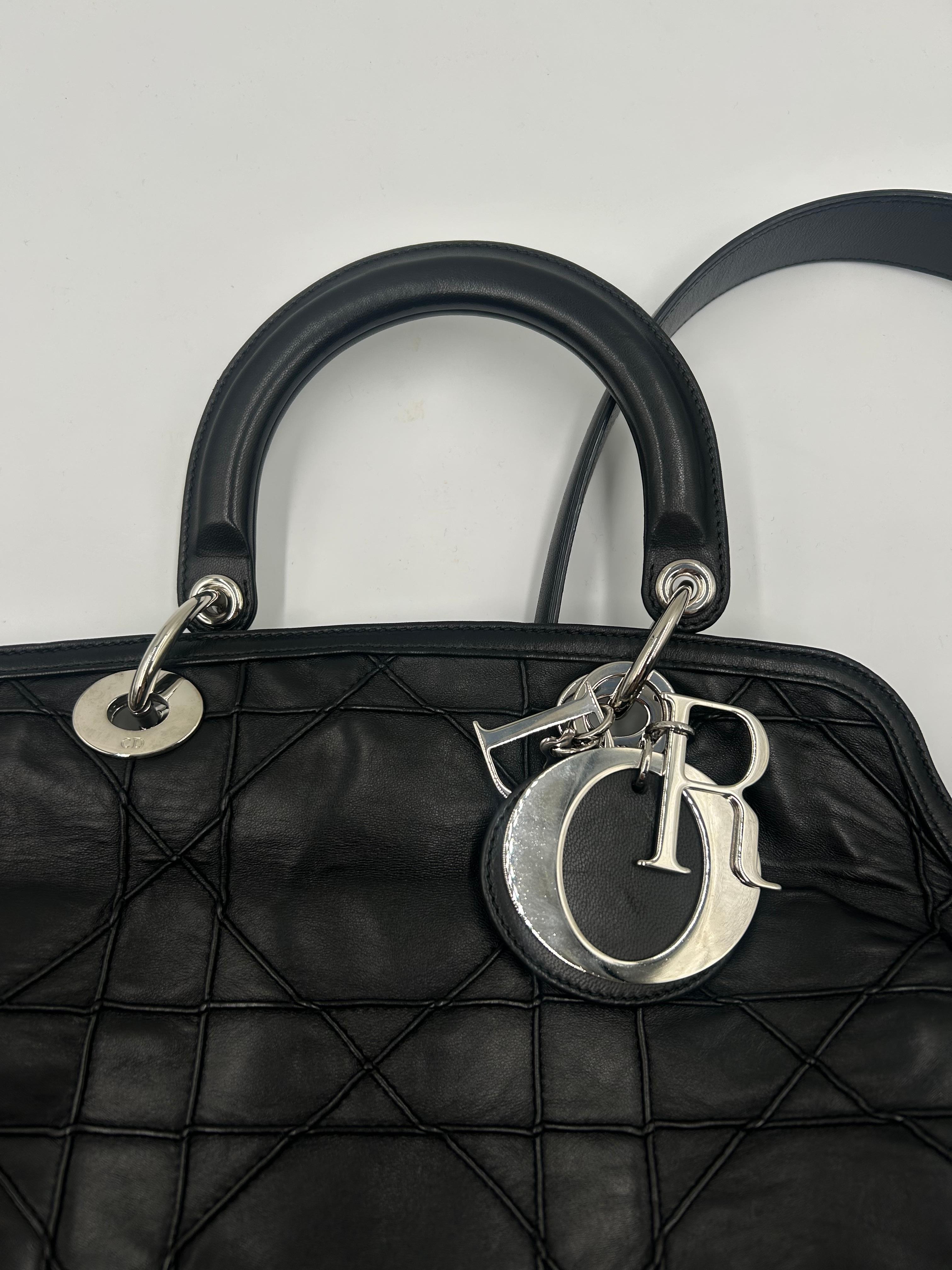 Christian Dior Sac en cuir nappa Granville en vente 9