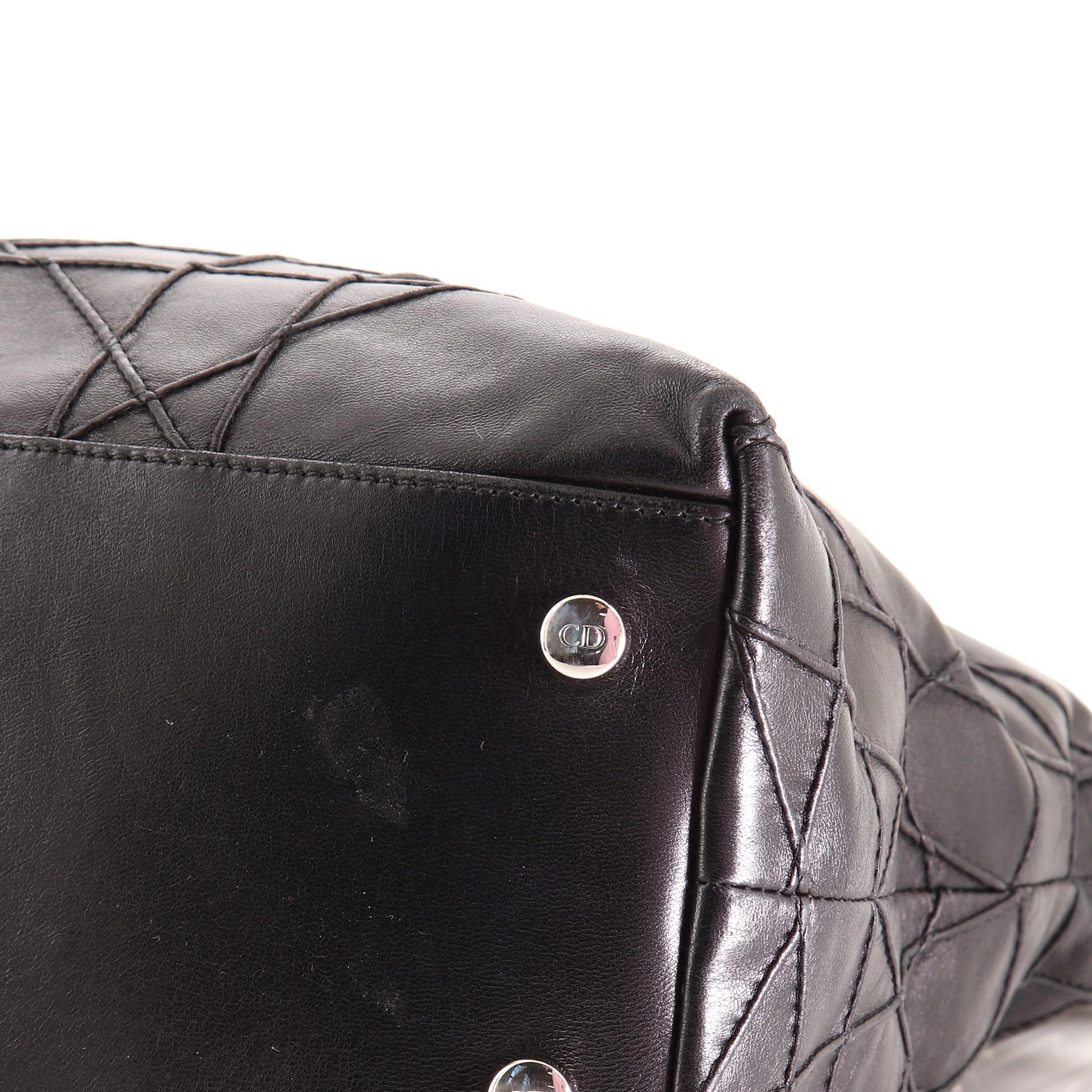 Christian Dior Granville Satchel Cannage Quilt Leder Klein 2