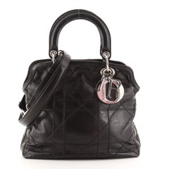 Christian Dior Granville Satchel Cannage Quilt Leder Klein